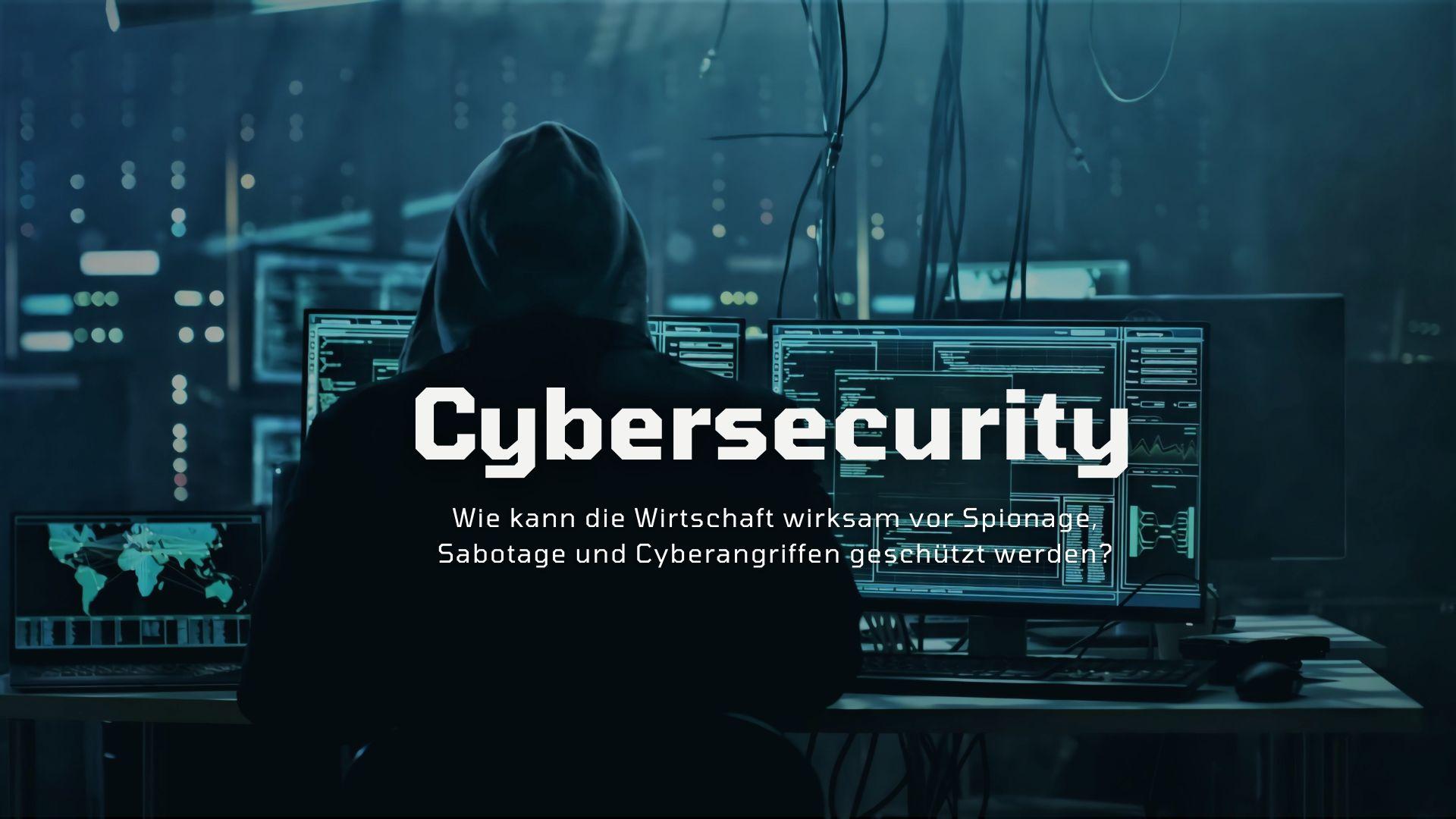White and Blue Illustrated Technology Cybersecurity Presentation